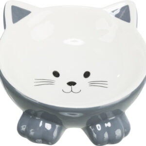 Trixie Castron Ceramic Pentru Pisici, Ridicat, Forma Ergonomica, 0.15 l/14 cm, Diverse Culori, 24807