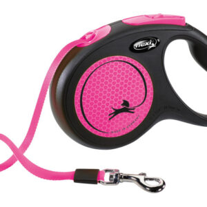 Flexi Lesa Neon, Banda, M: 5 m/25 kg, Roz Neon, 209326