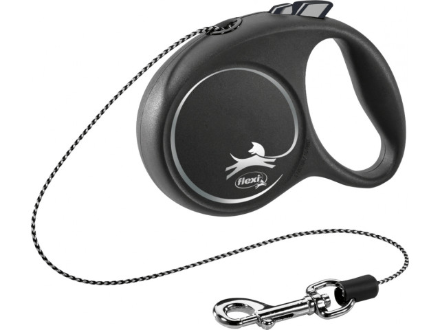 Flexi Lesa Black Design, Snur, XS: 3 m/8 kg, Negru, 12241