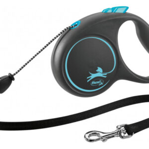 Flexi Lesa Black Design, Snur, M: 5 m/20 kg, Albastru, 12262