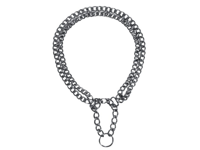 Trixie Zgarda Lant Cu Doua Randuri, Semistrangulanta, M: 40 cm/2.0 mm, 2242