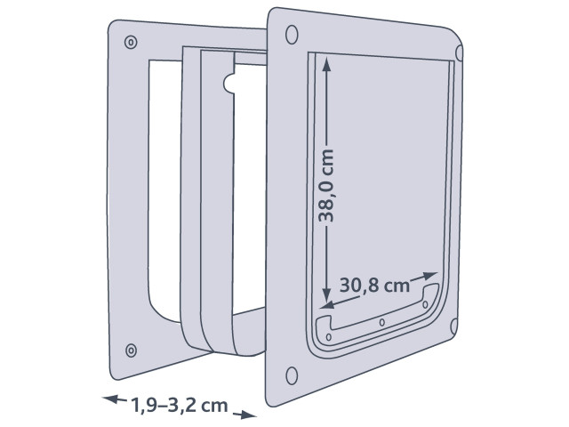 Trixie Usa Batanta Pentru Caini, 2-Way, M-XL: 39x45 cm, Alb, 3879 - imagine 3