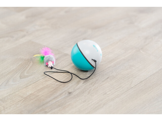 Trixie Jucarie Pentru Pisici, Turbinio Minge Cu Motor Si Soarece Pe Banda Elastica, 9 cm, 4564