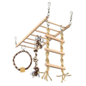 Trixie Pod Suspendat Pentru Rozatoare, Cu Jucarii, Lemn, 35x15x15 cm, 6905