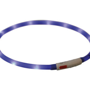 Trixie Zgarda Cu Led, Incarcare USB, XS-XL: 70 cm/10 mm, Albastru, 12642
