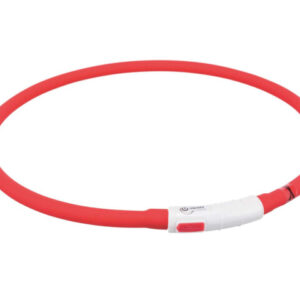 Trixie Zgarda Cu Led, Incarcare USB, XS-XL:70 cm/10 mm, Rosu, 12643