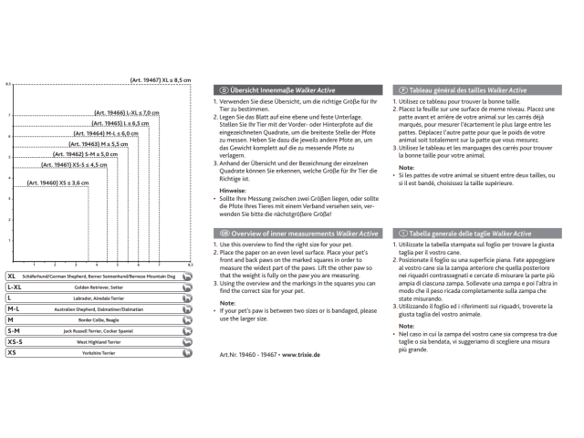 Trixie Pantofi Walker Active, Cu Talpa Robusta, M, 2 buc, Negru, 19463 - imagine 22
