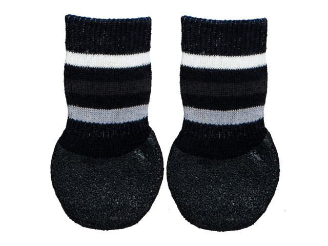 Trixie Sosete Pentru Caini, Cu Baza Anti-Alunecare Integrala, XS-S, 2 buc, Negru, 19521