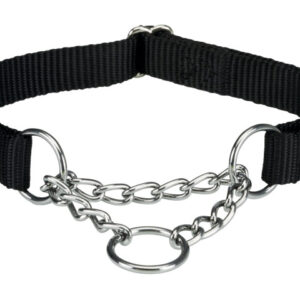 Trixie Zgarda Semistrangulanta, Premium, M-L: 35-50 cm/20 mm, Negru, 202801