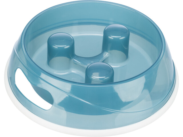 Trixie Castron Plastic Pentru Hranire Lenta 0.45 l/20 cm, Diverse Culori, 25031