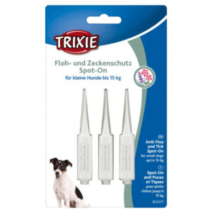 Trixie Picaturi Antiparazitare Naturale Pentru Caini, Spot-On, Pana la 15 kg (de la 2 luni), 3x1.5 ml, 25377