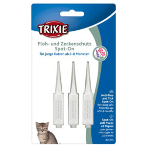 Trixie Picaturi Antiparazitare Naturale Pentru Pisici, Spot-On, de la 2-8 luni, 3 x 0.6 ml, 25379