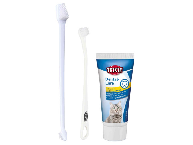 Trixie Set Igiena Dentara Pentru Pisici, Pasta De Dinti 50 g Si Periuta De Dinti 2 buc, 25620