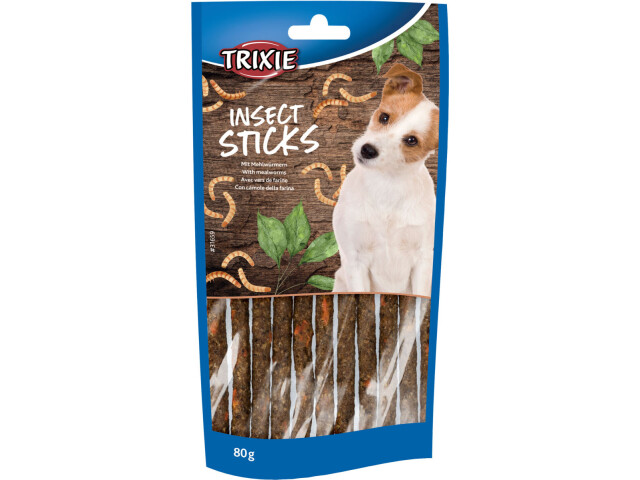 Trixie Recompense Pentru Caini Alergici, Betisoare De Insecte Cu Viermi De Faina, 80 g, 31659 - imagine 6