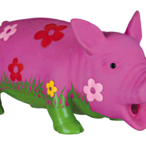 Trixie Jucarie Pentru Caini, Porc Cu Flori, Latex, Cu Sunet, 22 cm, 35185