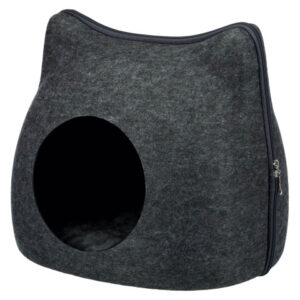 Trixie Cos Soft Cu Fermoar, Forma Cap Pisica, 38x35x37 cm, Antracit, 36318