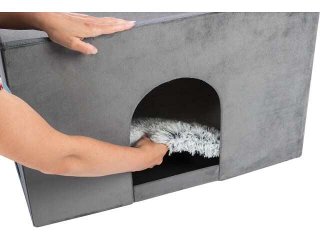 Trixie L(-22%)Culcus Harvey Cu Trepte, 135x47x50 cm, Gri/Alb/Negru, 38039 - imagine 7