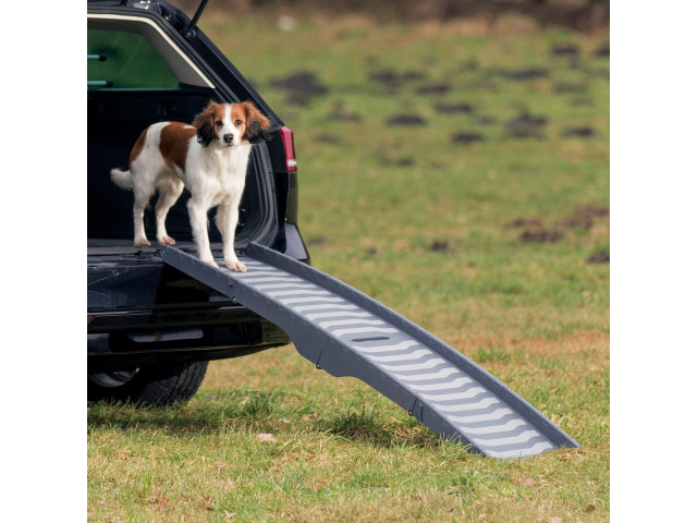 Trixie L(-24%)Rampa Din 3 Elemente, Plastic/TPR, 39x150 cm, Pana la 25 kg, Gri, 39476 - imagine 3