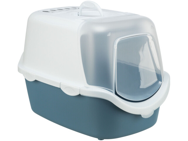 Trixie Litiera Vico Open Top, Cu Capac Si Lopatica, 40x40x56 cm, Albastru/Alb, 40341 - imagine 8