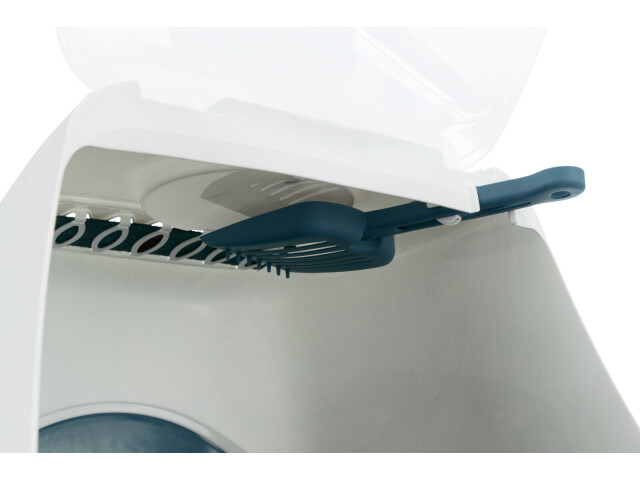 Trixie Litiera Vico Open Top, Cu Capac Si Lopatica, 40x40x56 cm, Albastru/Alb, 40341 - imagine 6