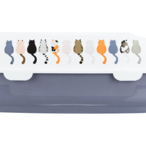 Trixie Litiera Delio, Cu Rama, 38 x 20 x 50 cm, Gri/ Alb, 40397