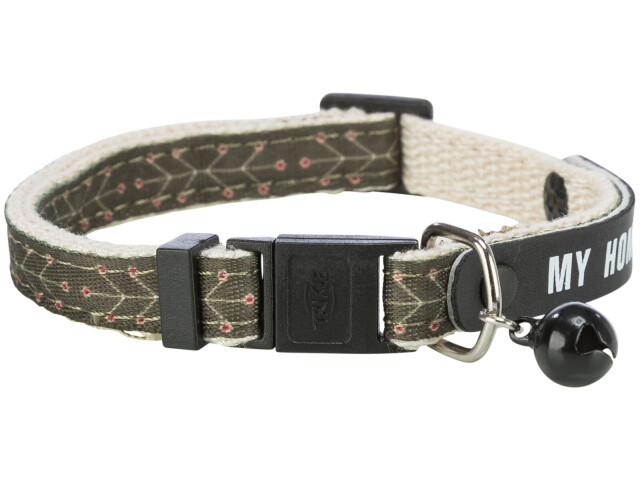 Trixie Zgarda Pentru Pisici, Cu Adresier Si Clopotel, Verde Masliniu/Bej, 41779