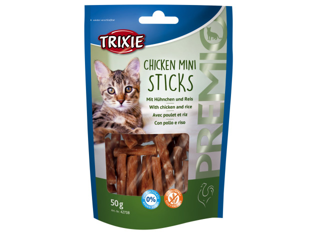 Trixie Recompense Pentru Pisici, Premio, Mini Betisoare Cu Pui Si Orez, 50 g 42708