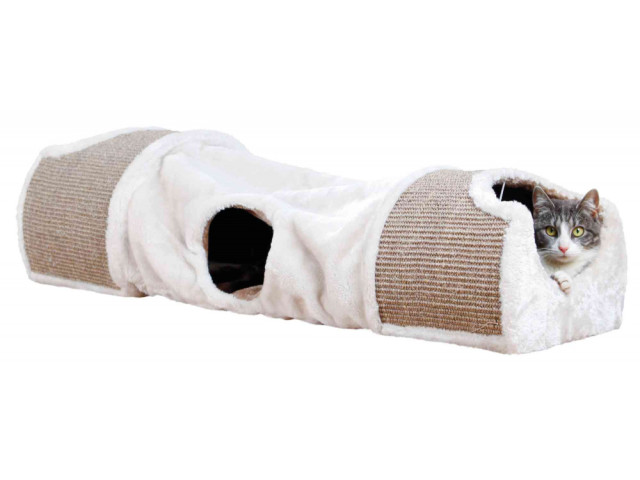 Trixie Tunel De Zgariat Pentru Pisici, 110x30x38 cm, Gri Deschis/Maro, 43004