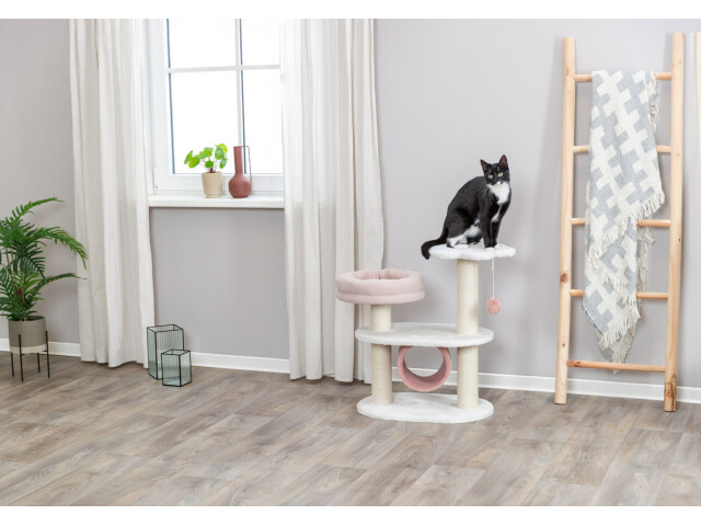 Trixie Ansamblu Cat Tree Isabella, 58x38x70 cm, Alb/Roz Antic, 44472 - imagine 7