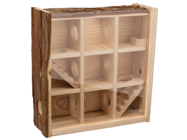Trixie Turn De Joaca Pentru Rozatoare, Cu Camere, Lemn, 30x30x10 cm, 61709 - imagine 5