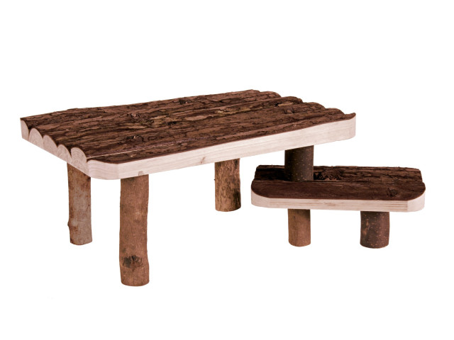 Trixie Adapost Si Platforma Cu Trepte Pentru Rozatoare, Lemn, 37x17x28 cm, 62262