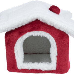 Trixie Culcus-Casuta Pentru Rozatoare, Xmas, 23 x 18 x 24 cm, Rosu/Alb, 92652