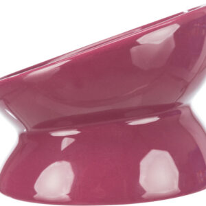 Trixie Castron Ceramic Pentru Pisici, Ridicat, Forma Ergonomica, 0.15 l/13cm, Bordo, 24797