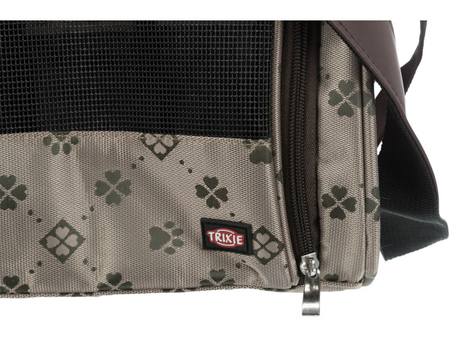 Trixie Geanta De Transport, Maxima, Extensibila, 33x32x54 cm, Pana la 8 kg, Bej/Maro, 28903 - imagine 3