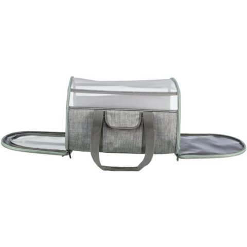 Trixie Geanta De Transport, Dillon, 33x32x54 cm, Pana la 10 kg, Gri/Verde Menta, 28908 - imagine 3