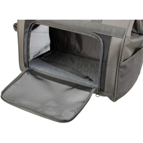 Trixie Geanta De Transport, Finlay, 43x26x32 cm, Pana la 10 kg, Negru/Gri, 28909 - imagine 10