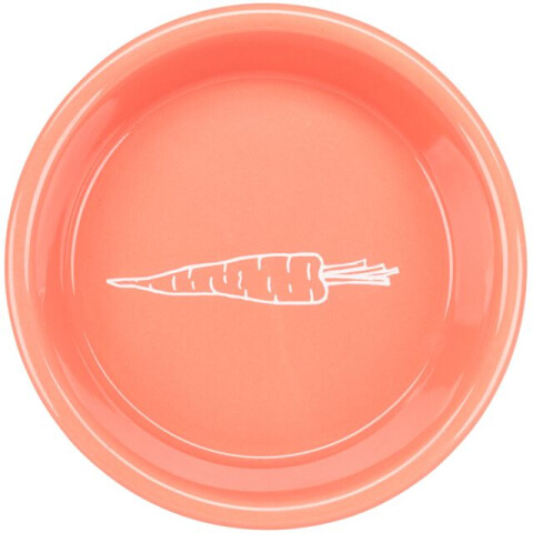 Trixie Castron Ceramic Pentru Iepuri, Cu Motiv Morcov, 200 ml/ 14 cm, Diverse Culori, 60804
