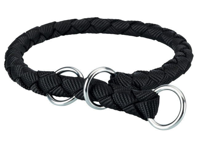 Trixie Zgarda Cavo Coarda, Semistrangulanta, M: 39-45 cm/12 mm, Negru, 143801