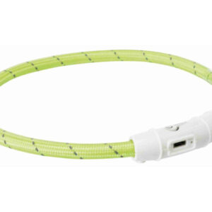 Trixie Zgarda Cu Led, Incarcare USB, M-L: 45 cm/7mm, Verde, 12701