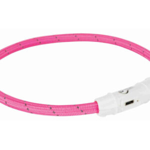 Trixie Zgarda Cu Led, Incarcare USB, XS-S: 35 cm/7 mm, Roz, 12706