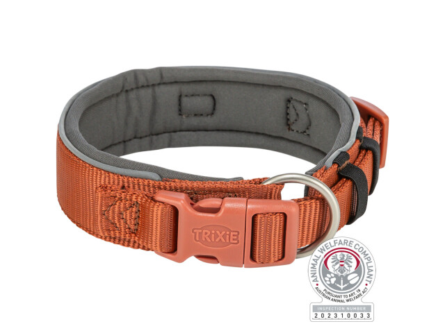 Trixie Zgarda Premium, Extra Lata, S-M: 33-42 cm/35 mm, Ruginiu/Grafit, 1995630 - imagine 4