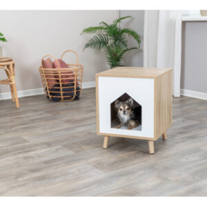 Trixie Casuta Isa, din Lemn, 40x50x40 cm, Maro Deschis/Alb, 36312