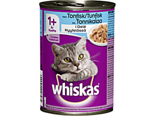 Whiskas Hrana Umeda Pentru Pisici Whiskas Adult, Ton In Jeleu, 400 g