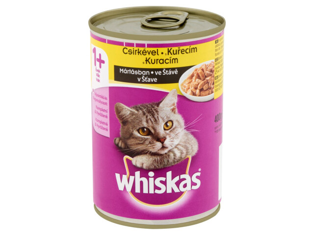 Whiskas Hrana Umeda Pentru Pisici, Whiskas Adult, Pui, 400 g