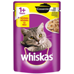 Whiskas Hrana Umeda Pentru Pisici, Whiskas Casserole Adult, Pui In Aspic, 85 g