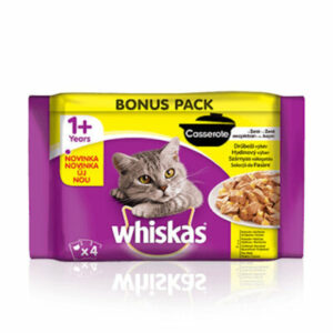 Whiskas Hrana Umeda Pentru Pisici, Whiskas Casserole Adult, Selectie De Pasare, 4x100 g