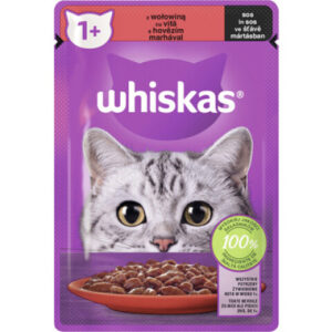 Whiskas Hrana Umeda Pentru Pisici, Whiskas Adult, Vita In Sos, 85 g