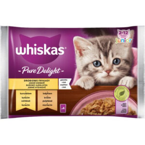 Whiskas Hrana Umeda Pentru Pisici, Whiskas Junior Pure Delight, 4x85 g
