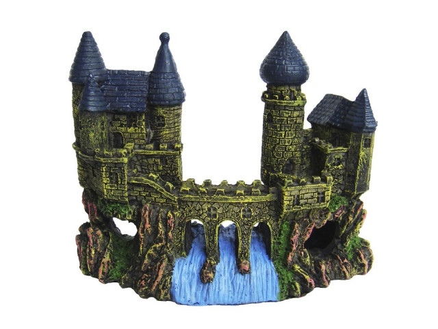 Happet L(-19%)Decor Pentru Acvariu, Castel Cu Pod, 16x6x12.5 cm, R005