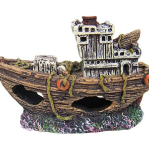 Happet Decor Pentru Acvariu, Nava Naufragiata, 8.5x3.5x5.5 cm, R101